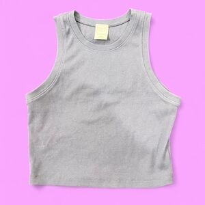 Full Tilt baby blue cropped tank top